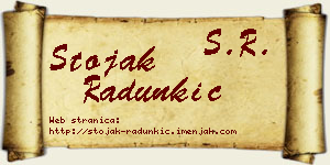 Stojak Radunkić vizit kartica